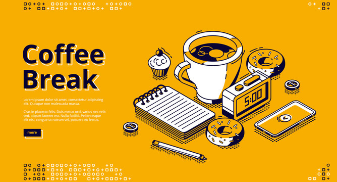 黄色咖啡休闲时光网站封面