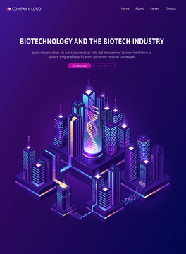 生物科技产业网站封面