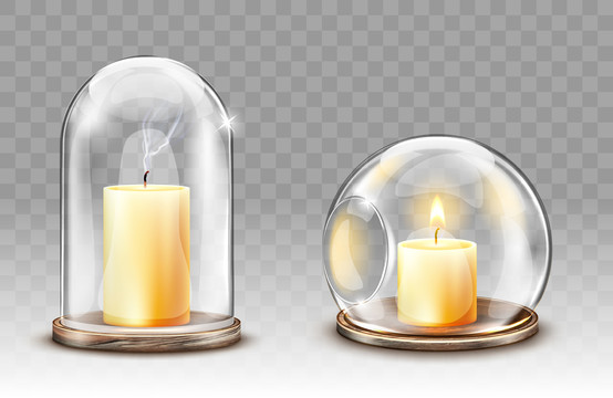 玻璃罩蜡烛元素