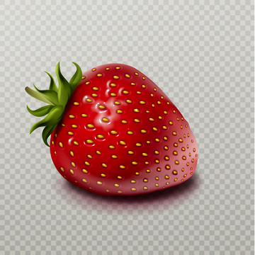 新鲜饱满草莓元素