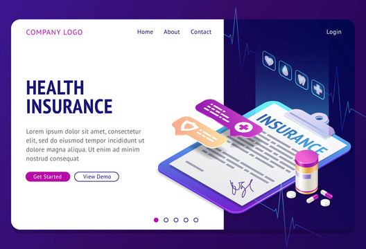 健康保险网站封面