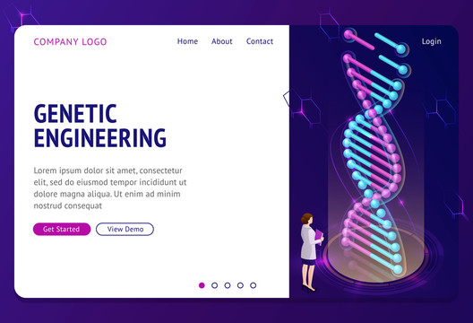生物基因工程网站封面