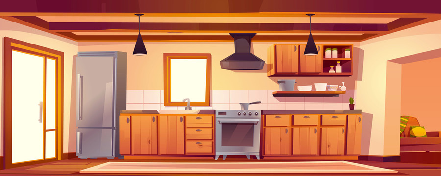 乡村风格橱柜 现代厨具插图