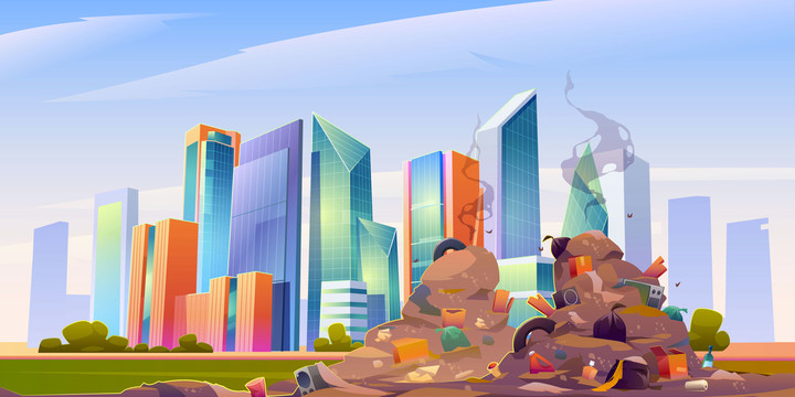 城市垃圾污染堆积插图