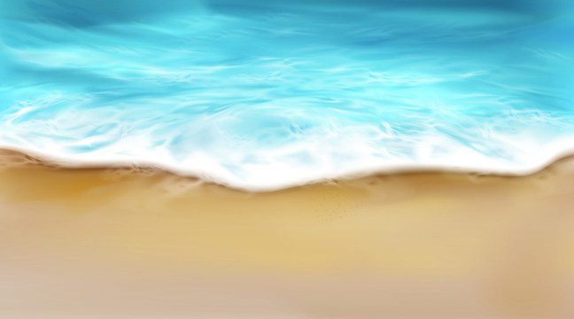 清澈蓝色海洋沙滩插图
