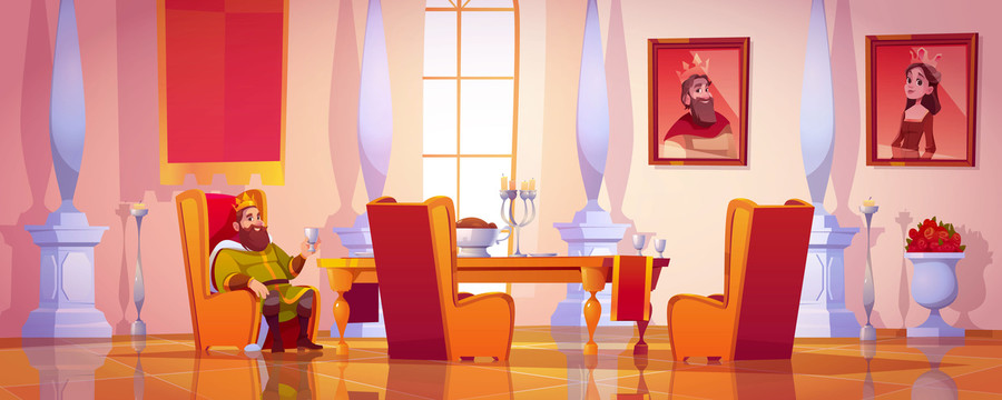国王宫殿餐桌用餐插图