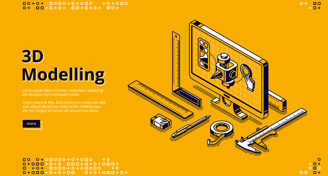 黄色3D机械模型网站封面