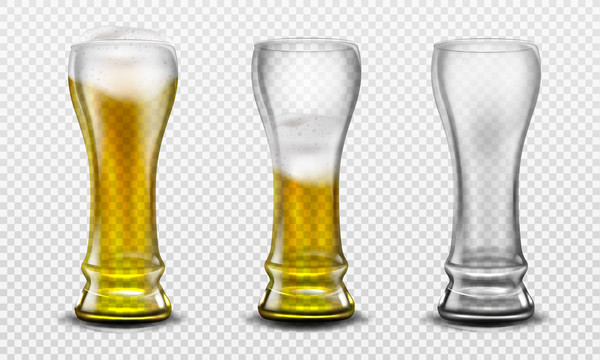 沁凉啤酒玻璃杯元素