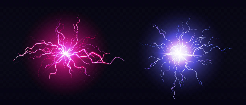 紫红色放射状电流元素