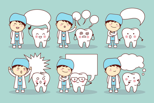 牙医牙齿对话框插图