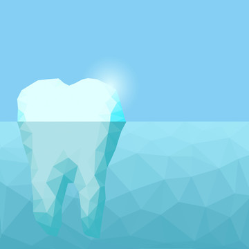 牙齿冰山造型背景