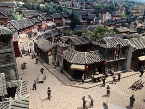 成都博物馆老成都微缩景象