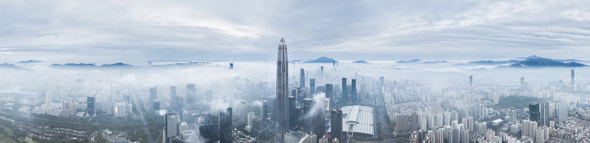 深圳城市云海航拍全景