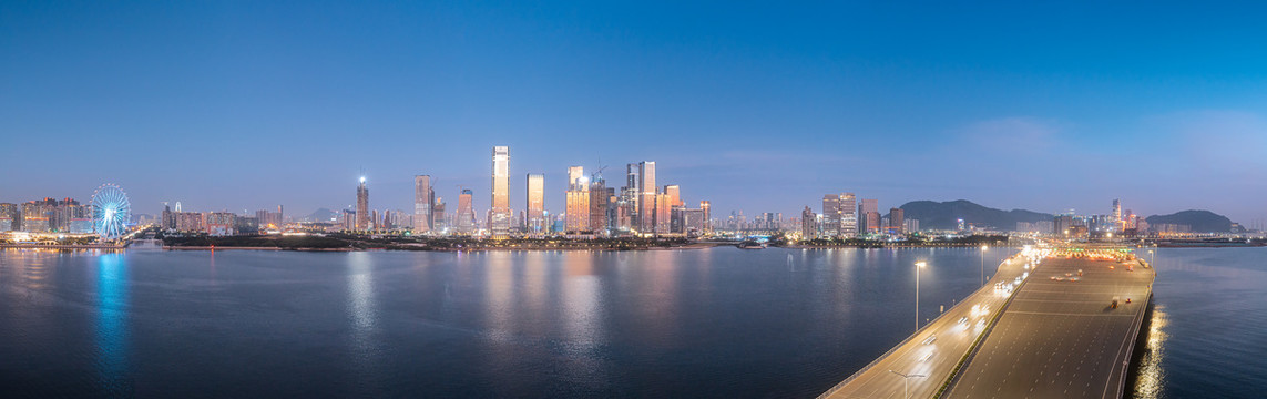 深圳前海自贸区航拍夜景