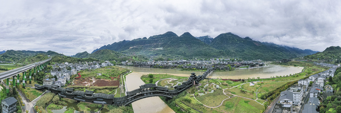 濯水古镇全景