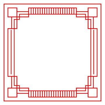 矢量国风古风线框图片素材