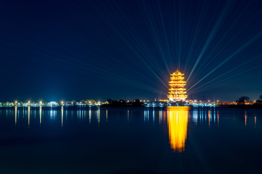 滨州黄河楼蒲湖风景区