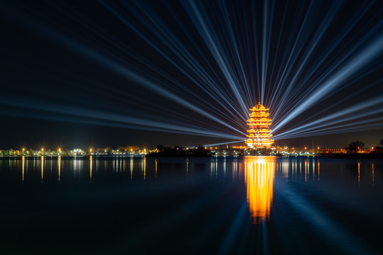 滨州黄河楼蒲湖风景区