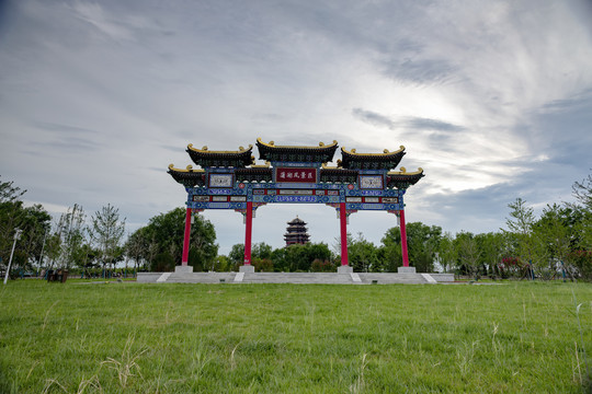 滨州黄河楼蒲湖风景区