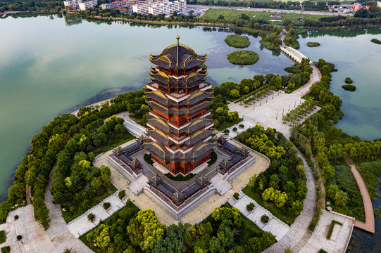 滨州黄河楼蒲湖风景区