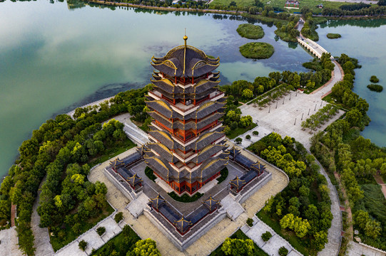 滨州黄河楼蒲湖风景区