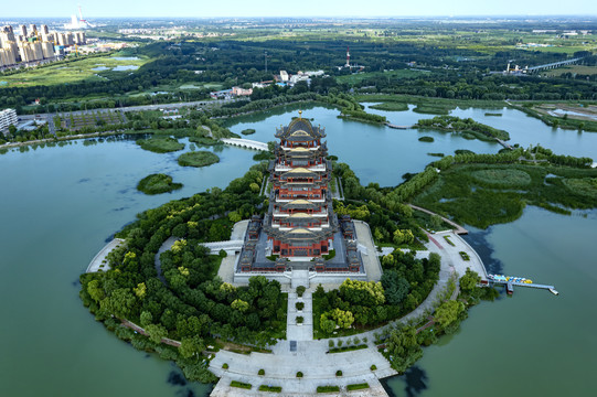 滨州黄河楼蒲湖风景区