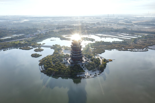 滨州黄河楼蒲湖风景区