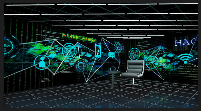 科技演播室效果图