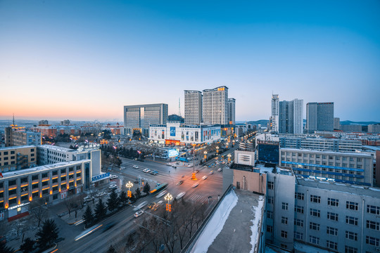 七台河城市夜景