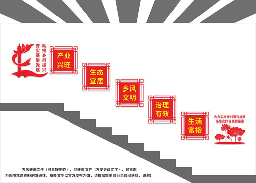 乡村振兴楼梯文化墙