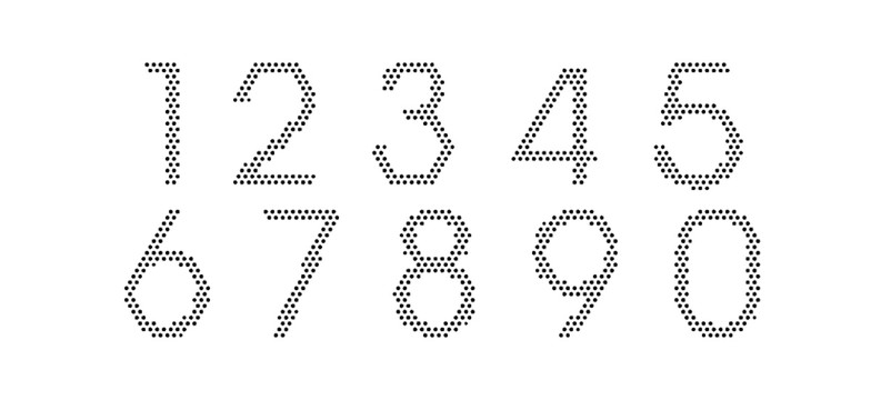 点状镂空数字