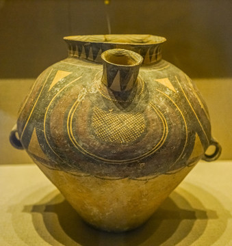 马家窑彩陶壶古陶器古代陶器
