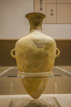 仰韶文化红陶尖底瓶古代陶器