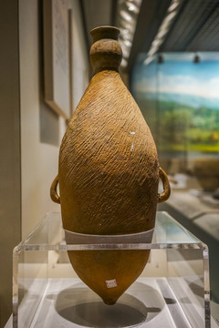 仰韶文化红陶尖底瓶古代陶器