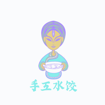 手工水饺标志