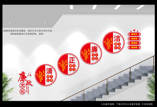廉政楼道文化墙