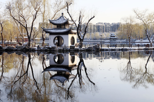 北京城市风光陶然亭公园