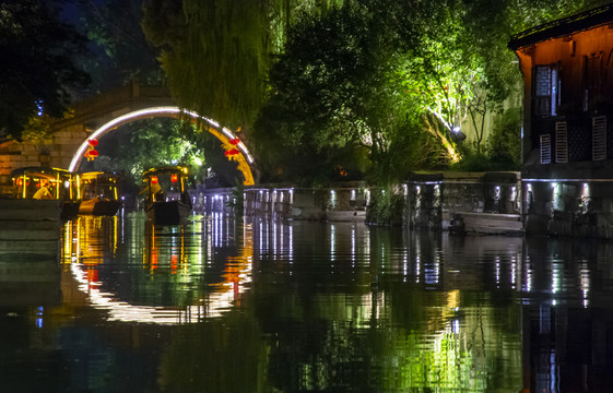 南浔古镇建筑夜景