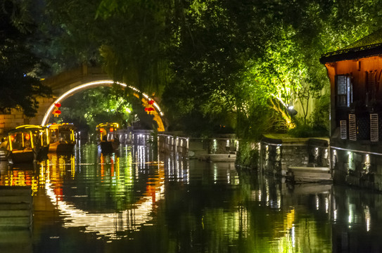 南浔古镇建筑夜景