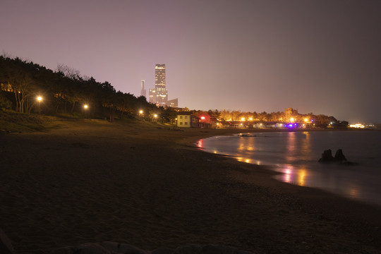 青岛海滨夜景