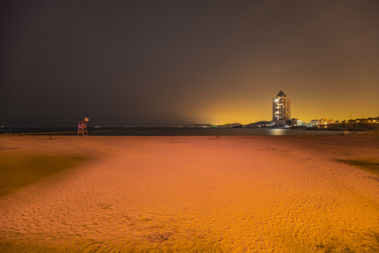 青岛海滨夜景