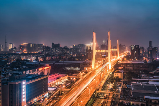 杭州文辉大桥夜景