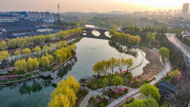 山东青州南阳河景区生态美景