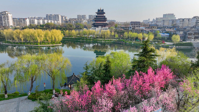 山东青州南阳河景区生态美景