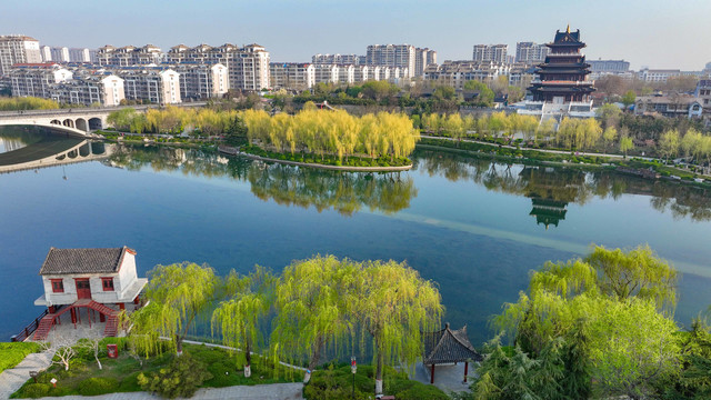 山东青州南阳河景区生态美景