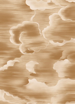水墨云朵装饰画茶几毯块毯图案