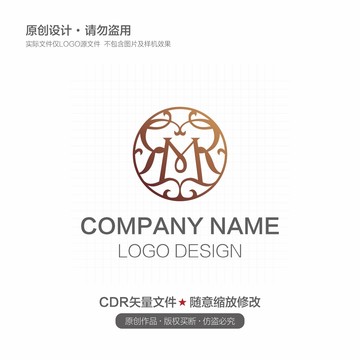 字母Mlogo会所logo