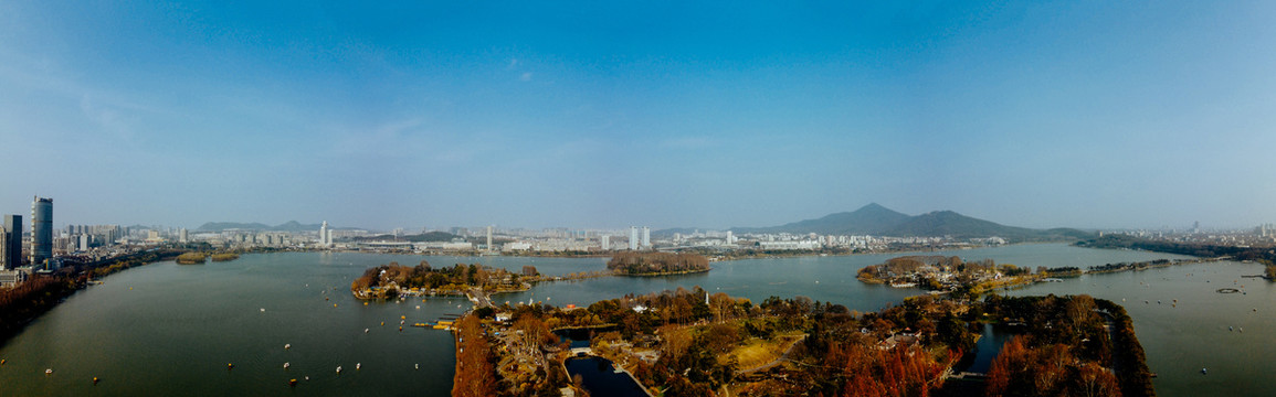南京地标航拍玄武湖