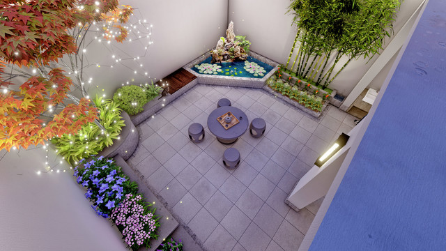 小户型中式庭院设计方案