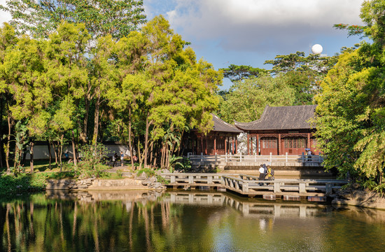 中式国风古建筑园林庭院